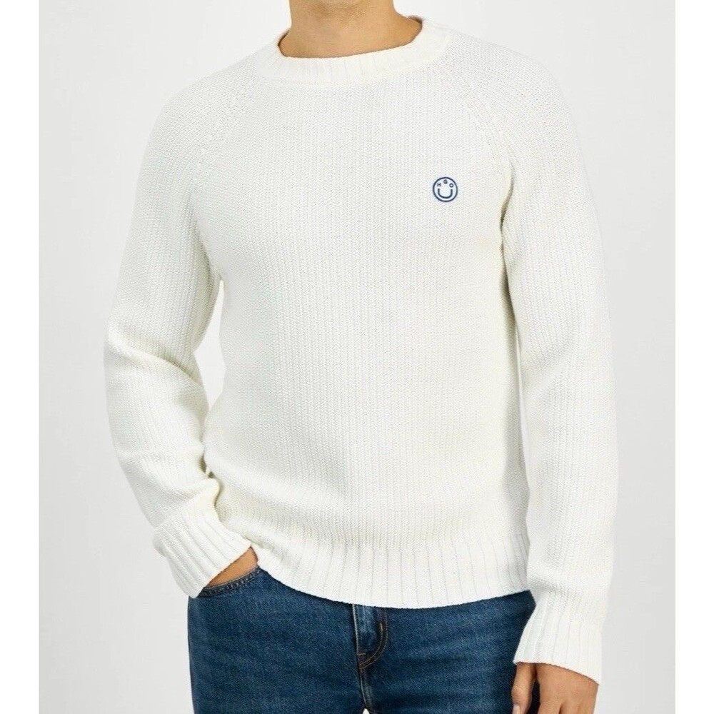 HUGO by Hugo Boss Men's Sonni Cotton Relaxed-Fit Ribbed-Knit Sweater Size: XXL